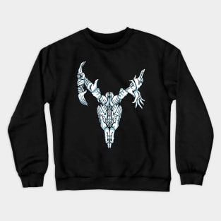 Deer Skull Made of Hands Crewneck Sweatshirt